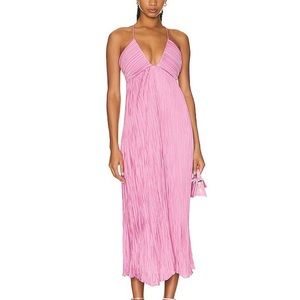 NWT A.L.C. Pink Pleated V-Neck Dress